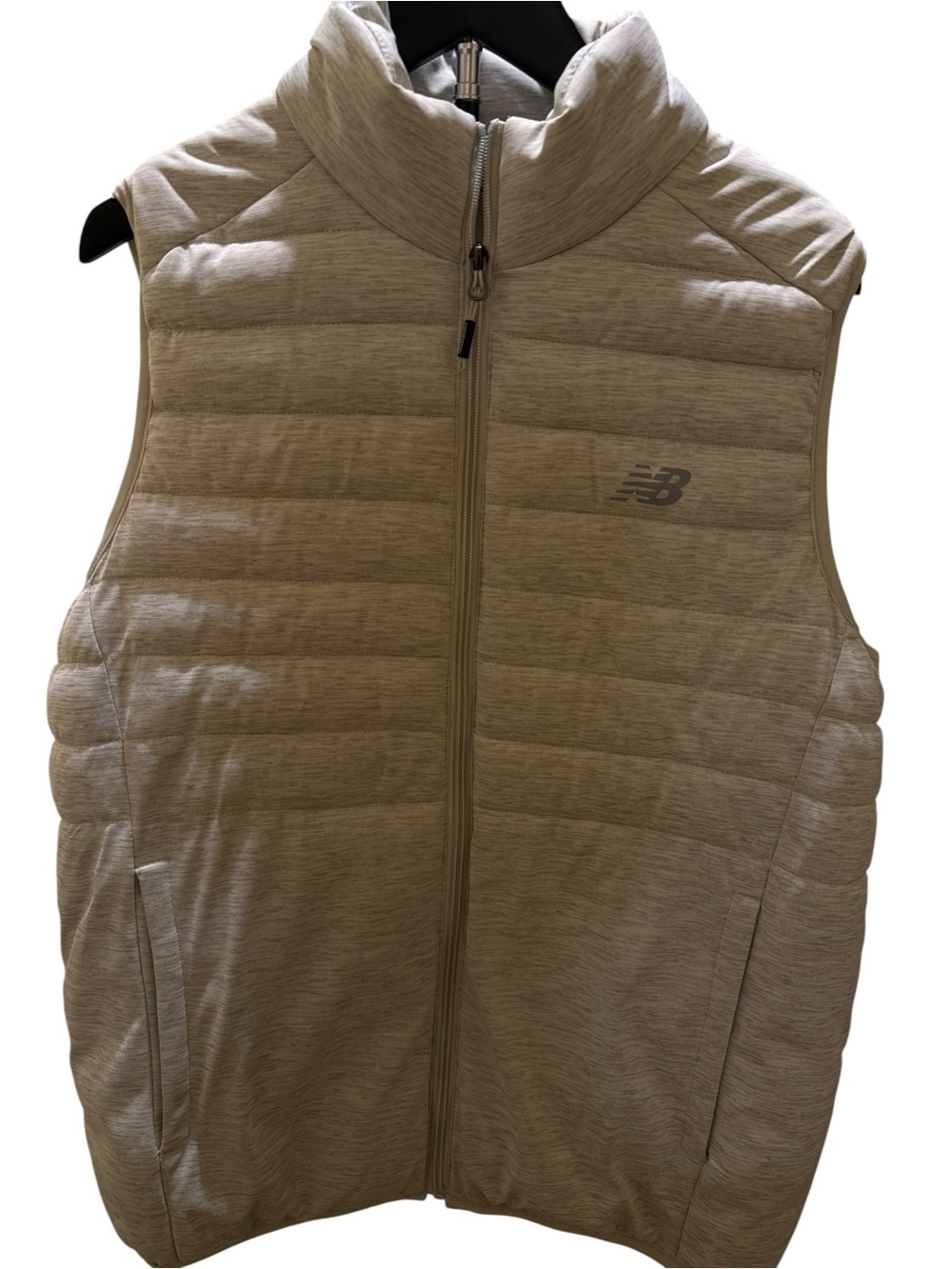 New Balance Men's Heather Gray Quilted Puffer Vest
